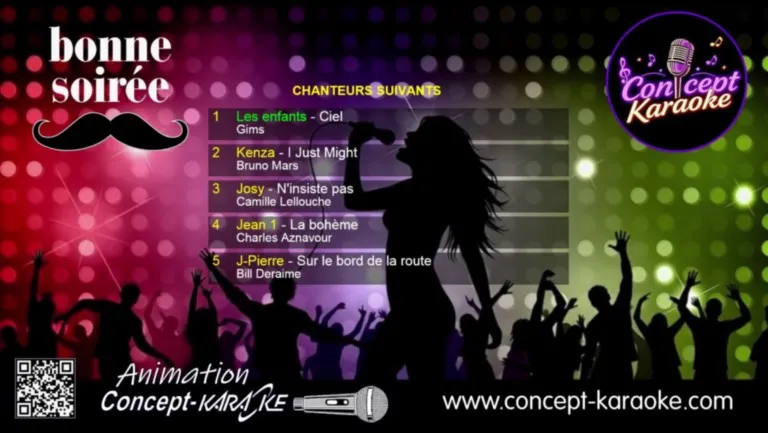 Ecran annonce chanteurs Ecran annonce chanteurs